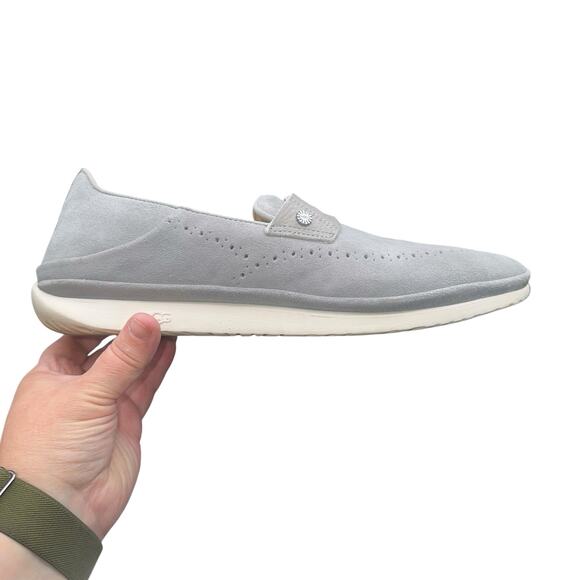 UGG Men’s Cali Penny Perf Slip-On Suede Sneakers Gray Size 12 - Picture 10 of 12